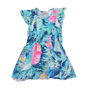 Lilli Lovebird Girls Blue | Pink Dress size: 6 Years